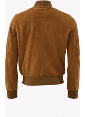 Veste en cuir marron SERGE PARIENTE pour homme seconde vue