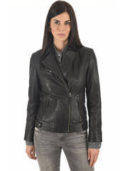 Veste en cuir noir LA CANADIENNE pour femme seconde vue