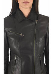 Veste en cuir noir LA CANADIENNE pour femme seconde vue