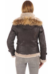 Veste en cuir marron LA CANADIENNE pour femme seconde vue