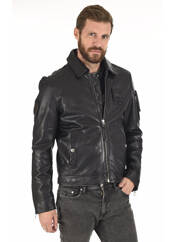 Veste en cuir bleu PATROUILLE DE FRANCE pour homme seconde vue