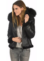 Veste en cuir noir LA CANADIENNE pour femme seconde vue