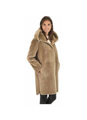 Manteau long marron SUPREMA pour femme seconde vue
