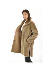 Manteau long marron SUPREMA pour femme seconde vue