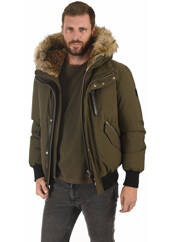 Veste en cuir vert MACKAGE pour homme seconde vue