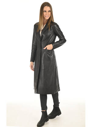 Manteau long noir GIORGIO & MARIO pour femme