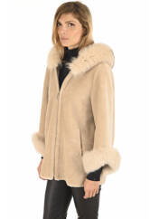 Veste en cuir beige LEVINSKY pour femme seconde vue