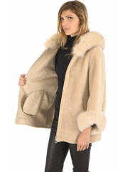 Veste en cuir beige LEVINSKY pour femme seconde vue