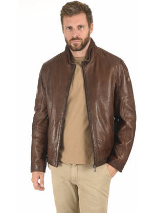 Veste marron clearance homme pas cher