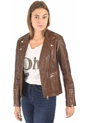 Soldes blouson cuir discount femme