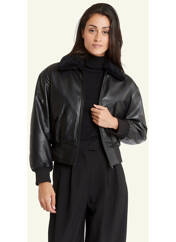 Veste en cuir noir SERGE PARIENTE pour femme seconde vue