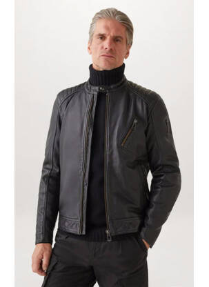 Veste en cuir noir BELSTAFF pour homme