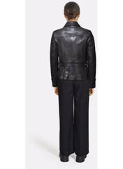 Veste en cuir noir OAKWOOD pour femme seconde vue