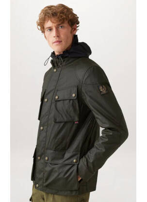 Veste en cuir vert BELSTAFF pour homme