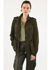 Veste en cuir vert LA CANADIENNE pour femme seconde vue