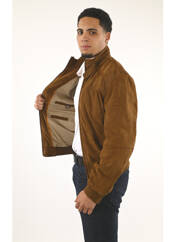 Veste en cuir marron LA CANADIENNE pour homme seconde vue