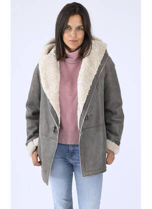 Veste en cuir marron LEVINSKY pour femme