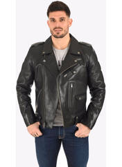 Veste en cuir noir THE ROYAL RACER pour homme seconde vue