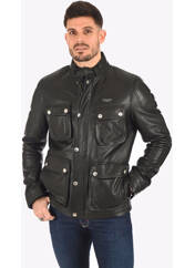 Veste en cuir noir THE ROYAL RACER pour homme seconde vue