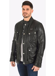 Veste en cuir noir THE ROYAL RACER pour homme seconde vue