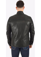Veste en cuir noir THE ROYAL RACER pour homme seconde vue
