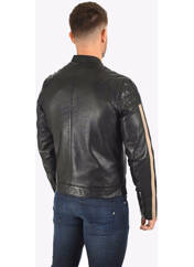 Veste en cuir noir THE ROYAL RACER pour homme seconde vue