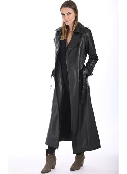 Manteau long noir LA CANADIENNE pour femme