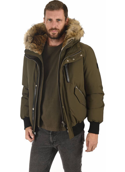 Veste en cuir vert MACKAGE pour homme