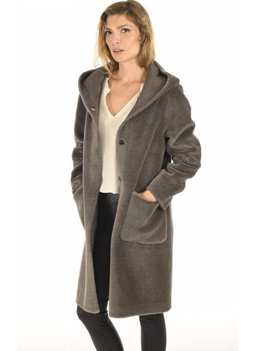 Manteau long gris OAKWOOD pour femme
