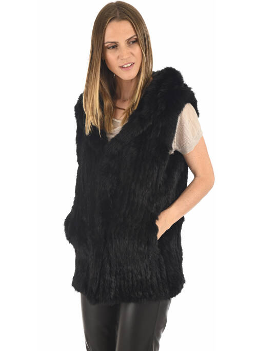 Gilet noir LA CANADIENNE pour femme