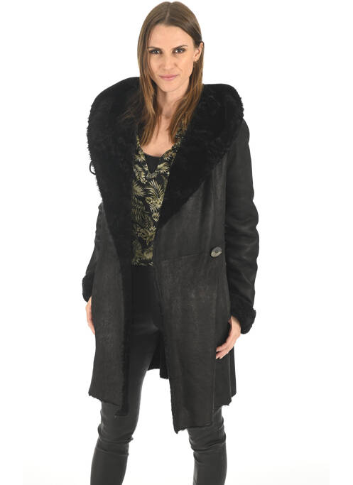 Manteau long noir LA CANADIENNE pour femme