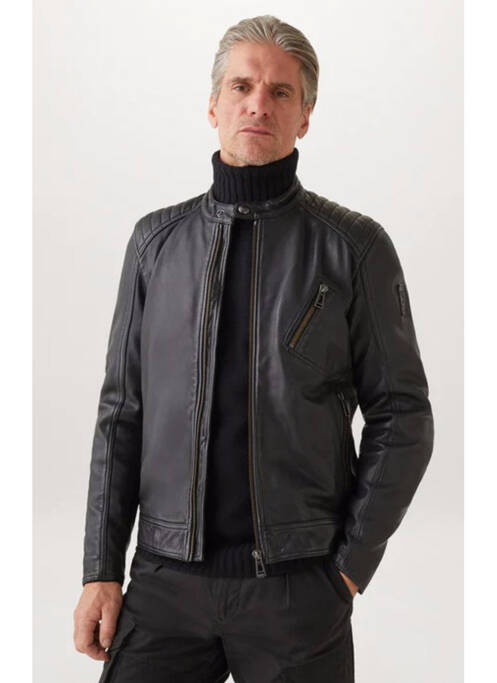 Veste en cuir noir BELSTAFF pour homme