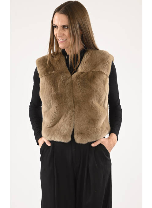 Gilet marron LA CANADIENNE pour femme