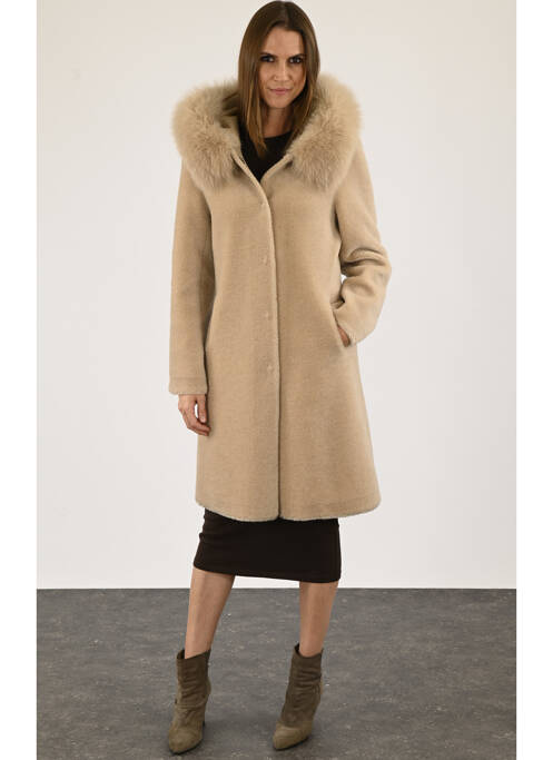 Manteau long marron LEVINSKY pour femme