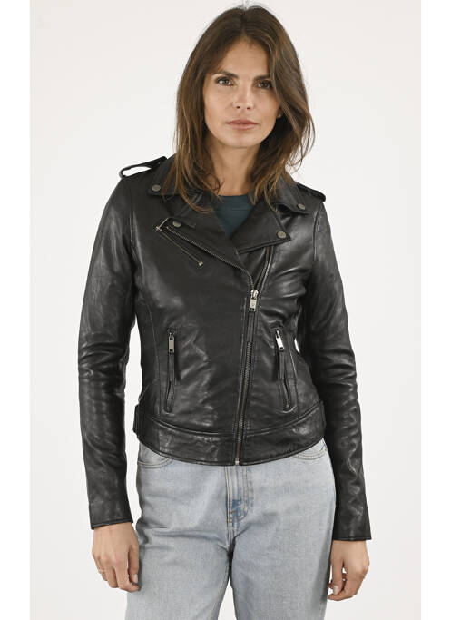 Veste en cuir noir LA CANADIENNE pour femme