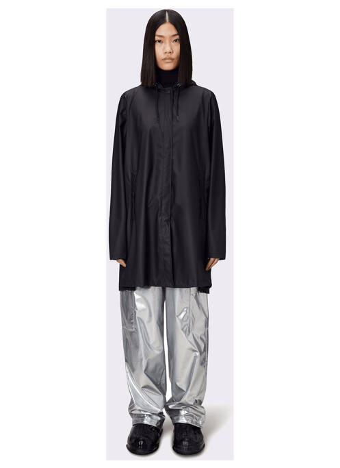 Imperméable noir RAINS pour femme