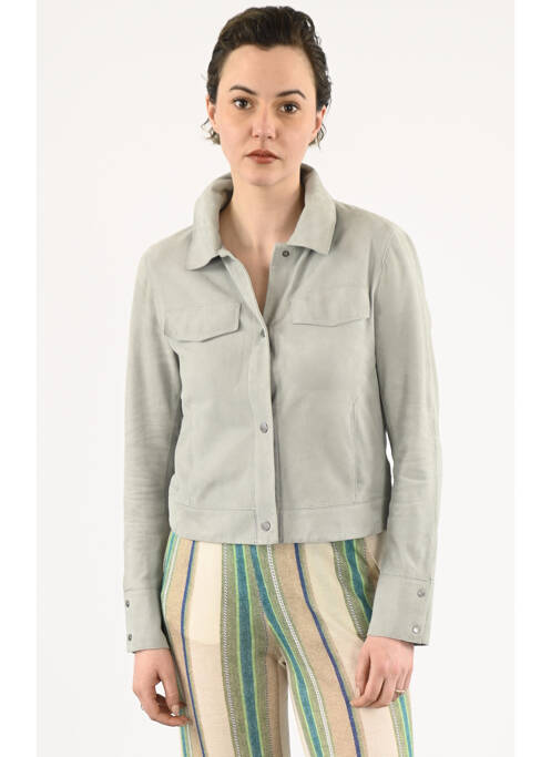 Veste en cuir vert OAKWOOD pour femme