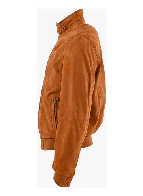 Veste en cuir marron LA CANADIENNE pour homme