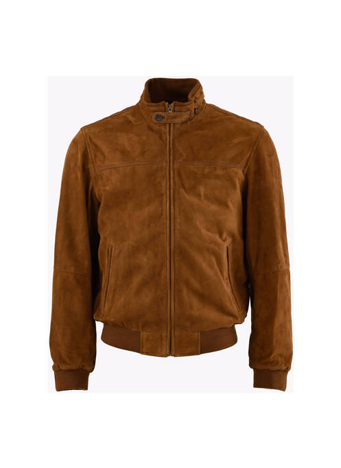 Veste en cuir marron LA CANADIENNE pour homme