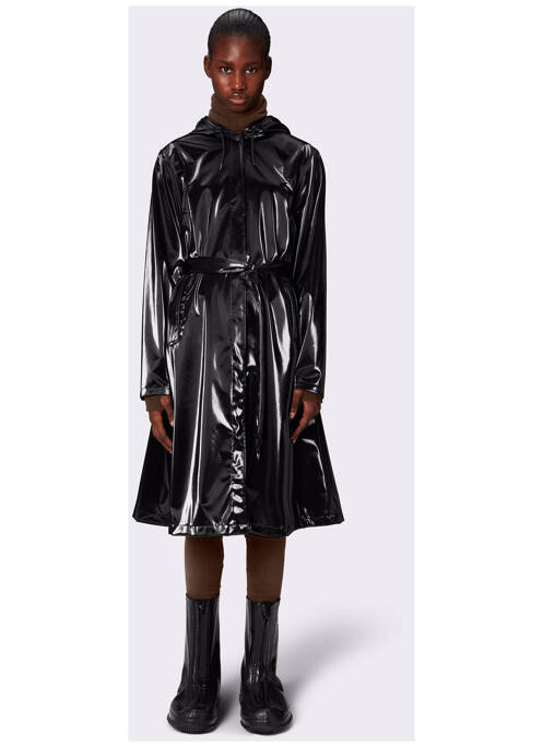 Imperméable noir RAINS pour femme