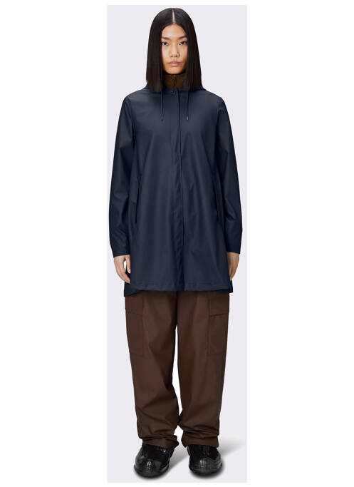 Imperméable bleu RAINS pour femme