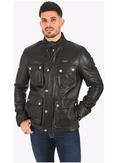 Veste en cuir noir THE ROYAL RACER pour homme