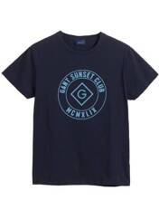 T-shirt bleu marine GANT pour homme seconde vue