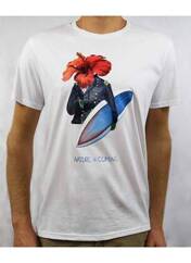 T-shirt blanc NATURE IS COMING pour homme seconde vue