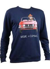 Pull bleu marine NATURE IS COMING pour homme seconde vue