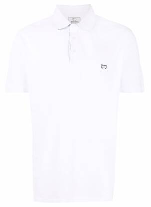 Polo blanc WOOLRICH pour homme