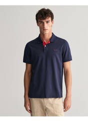 Polo bleu marine GANT pour homme seconde vue
