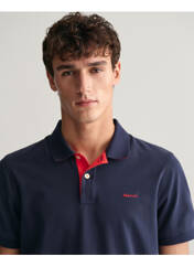 Polo bleu marine GANT pour homme seconde vue
