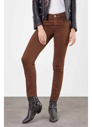 Jeans coupe slim marron MAC femme