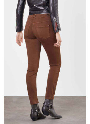 Jeans coupe slim marron MAC femme